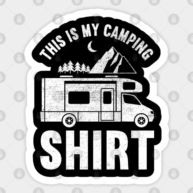 This Is My Camping Shirt Camping Trailer Camper Van Sticker by DragonTees